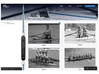 Configuratore barche da canottaggio per Filippi Boats