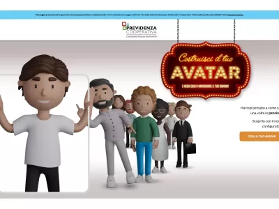 Configuratore di avatar per Previdenza Cooperativa
