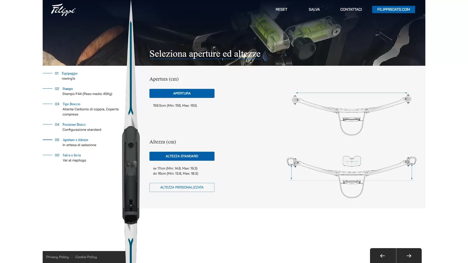 Filippi configuratore aperture e altezze