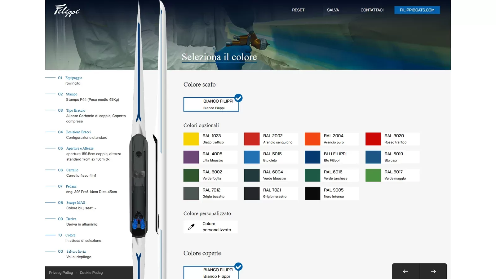 Filippi configuratore colori