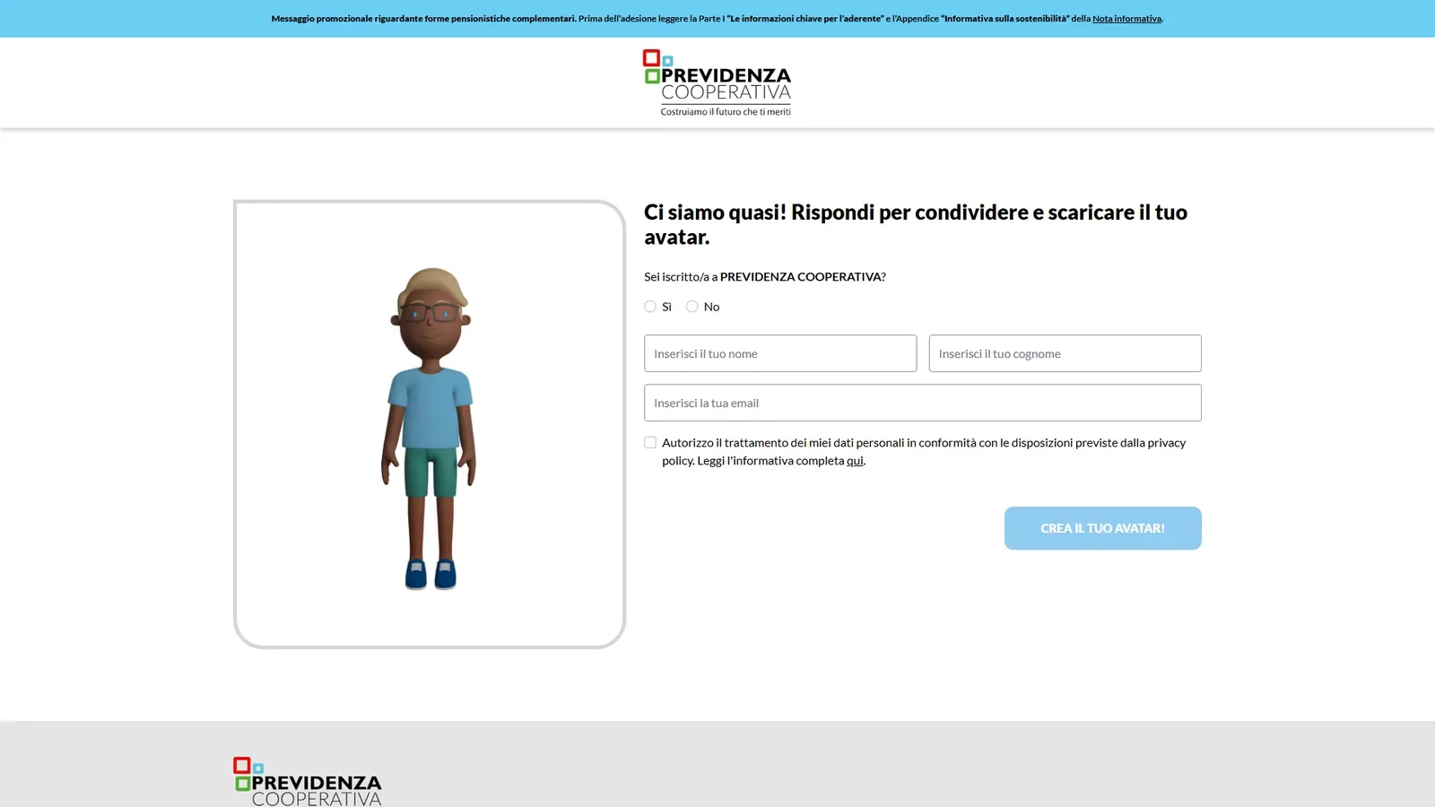Previdenza cooperativa avatar dati finali